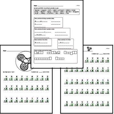 June Fun Packets - Small 5-7 Page Worksheets<BR>Use for homework, in the classroom, or for fast finishers.
