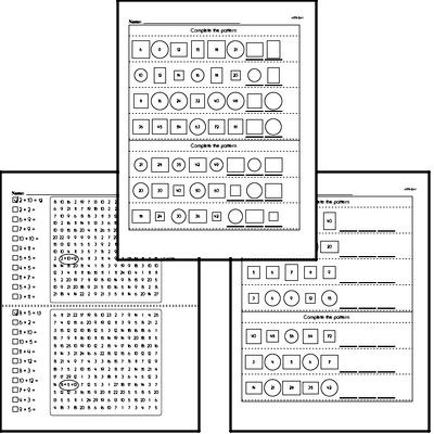Math Puzzle Worksheets for Second Graders - Large Workbook of Math Puzzle Worksheets
