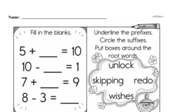 Third Grade Addition Worksheets - Addition within 20 Worksheet #42