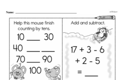 Third Grade Addition Worksheets - Addition within 20 Worksheet #50