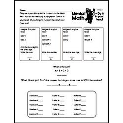 Third Grade Addition Worksheets - Addition within 20 Worksheet #1