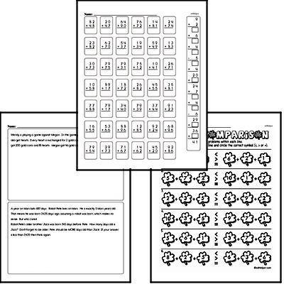 Addition - Multi-Digit Addition Workbook (all teacher worksheets - large PDF)