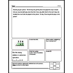 Third Grade Addition Worksheets - Three-Digit Addition Worksheet #1