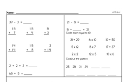 Third Grade Addition Worksheets - Two-Digit Addition Worksheet #3