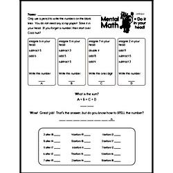 Third Grade Addition Worksheets Worksheet #2