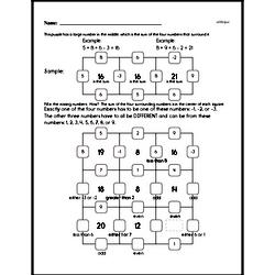 Math Skills and Problems Square Math Puzzle