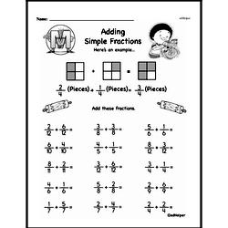 Third Grade Fractions Worksheets - Adding Fractions Worksheet #15