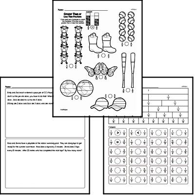Fractions - Comparing Fractions Workbook (all teacher worksheets - large PDF)