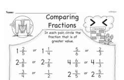 Third Grade Fractions Worksheets - Comparing Fractions Worksheet #8