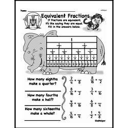 Third Grade Fractions Worksheets - Equivalent Fractions Worksheet #6