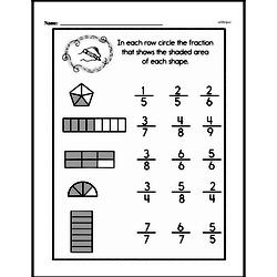 Third Grade Fractions Worksheets - Fractions and Parts of a Whole Worksheet #16