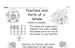 Third Grade Fractions Worksheets - Fractions and Parts of a Whole Worksheet #41