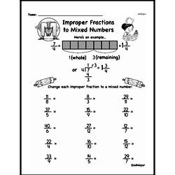 Fraction Worksheets - Free Printable Math PDFs Worksheet #112