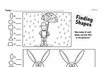 Geometry Mixed Math PDF Workbook for Third Graders