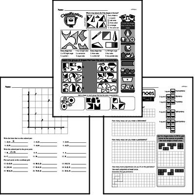 Geometry Mixed Math PDF Workbook (all teacher worksheets - large PDF)