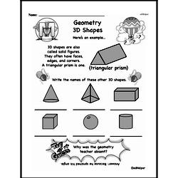 Third Grade Geometry Worksheets Worksheet #3