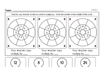 Addition, Subtraction, Multiplication, and Division Mad Minute Timed Addition Math Drill Pages for Third Graders