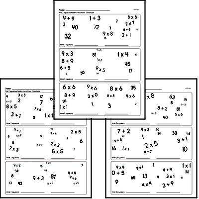 Find the Addition and Multiplication Math Facts