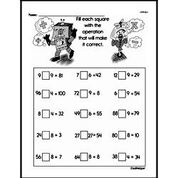 Third Grade Math Facts Practice Worksheets Worksheet #2