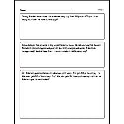 Third Grade Math Word Problems Worksheets - Single Step Math Word Problems Worksheet #2