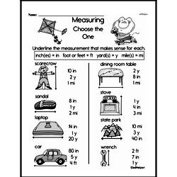 Third Grade Measurement Worksheets - Systems of Measurement Worksheet #1