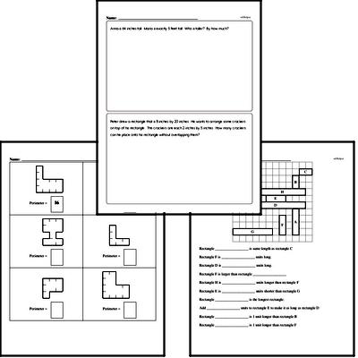 Measurement - Units of Measurement Mixed Math PDF Workbook for Third Graders