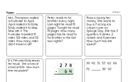 Third Grade Money Math Worksheets - Adding Groups of Coins Worksheet #1