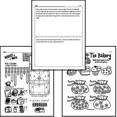 Money Math - Adding Money Workbook (all teacher worksheets - large PDF)