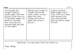 Third Grade Money Math Worksheets - Dimes Worksheet #1