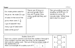 Third Grade Money Math Worksheets - Quarters Worksheet #1