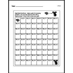 Third Grade Multiplication Worksheets - One-Digit Multiplication Worksheet #3