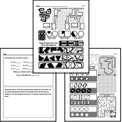 Number Sense - Analyze Arithmetic Patterns Mixed Math PDF Workbook for Third Graders