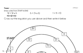 Number Sense - Order of Operations and Use of Parentheses Mixed Math PDF Workbook