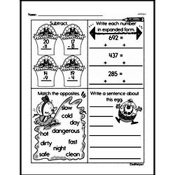 Third Grade Number Sense Worksheets - Three-Digit Numbers Worksheet #29