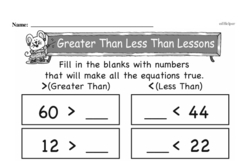 Third Grade Number Sense Worksheets - Two-Digit Numbers Worksheet #7