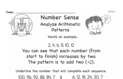 Third Grade Number Sense Worksheets Worksheet #1