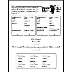 Third Grade Number Sense Worksheets Worksheet #7