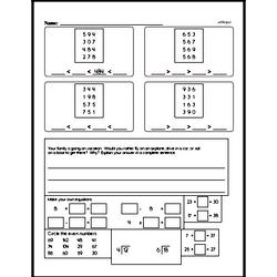 Third Grade Number Sense Worksheets Worksheet #64