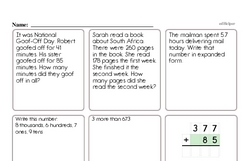 Third Grade Number Sense Worksheets Worksheet #8