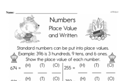 Third Grade Place Value Worksheets Worksheet #3