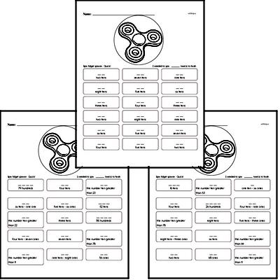 Place Value Mixed Math PDF Workbook for Third Graders