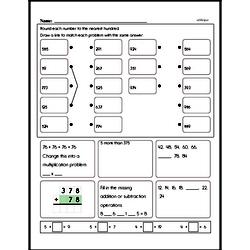 free third grade rounding pdf worksheets edhelpercom