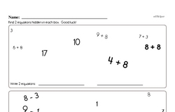 Third Grade Subtraction Worksheets - Subtraction within 20 | edHelper.com