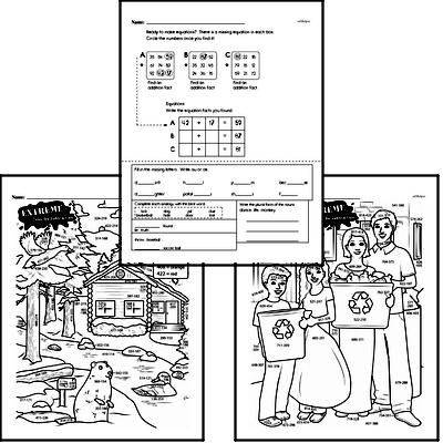 Subtraction - Three-Digit Subtraction Workbook (all teacher worksheets - large PDF)