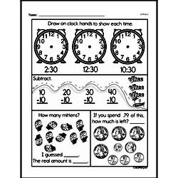 Third Grade Time Worksheets - Time to the Minute Worksheet #2