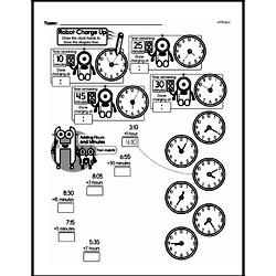 Third Grade Time Worksheets - Time to the Nearest Five Minutes Worksheet #4