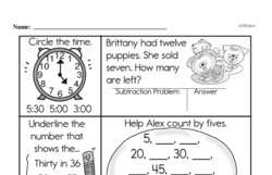 Third Grade Time Worksheets Worksheet #19