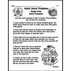 Third Grade Word Problems Worksheets Worksheet #5