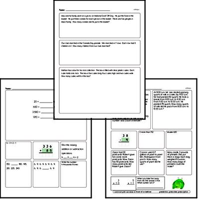 Word Problems Workbook (all teacher worksheets - large PDF)