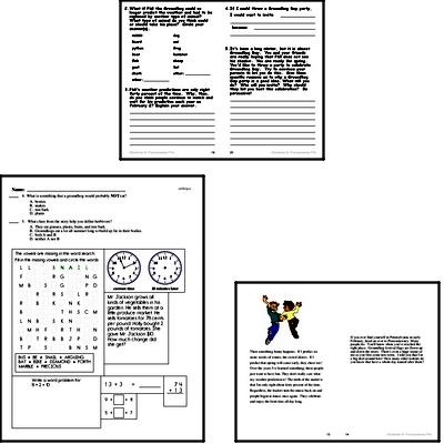 Groundhog Day Reading Comprehension Workbook with Math Worksheets